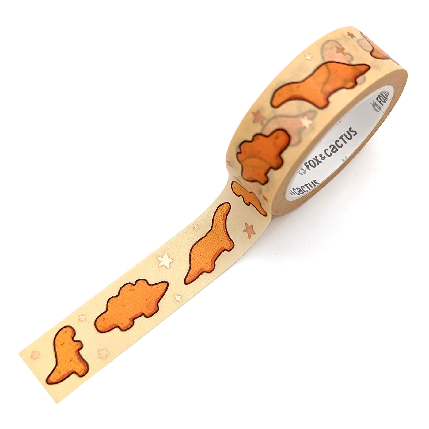 Dino Nuggets Washi Tape (Rose Gold Foil) by Fox and Cactus