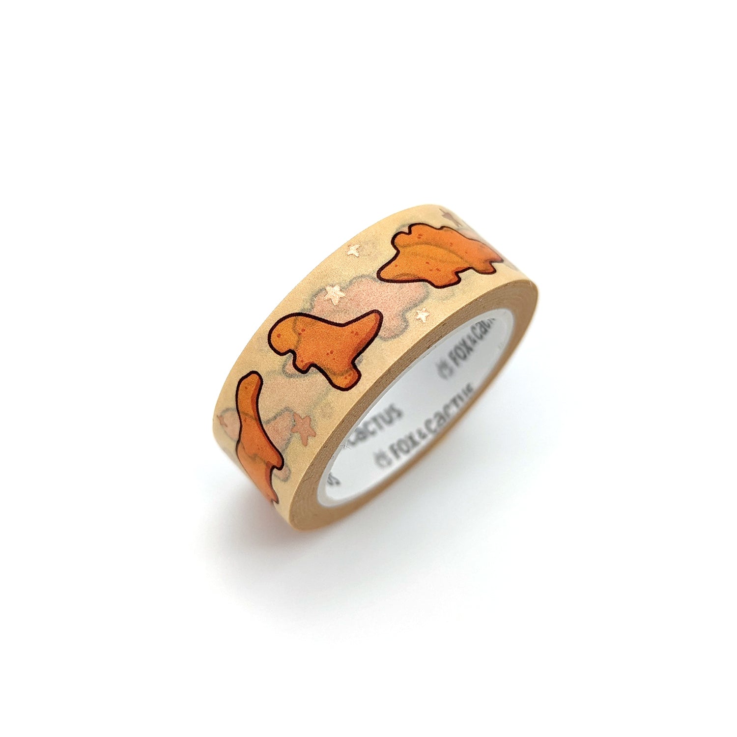 Dino Nuggets Washi Tape (Rose Gold Foil) by Fox and Cactus