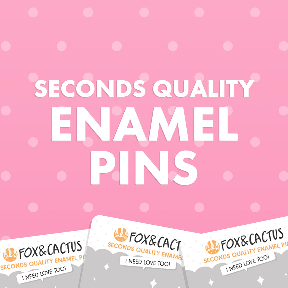 Seconds Quality Enamel Pins (UP TO 60% OFF) by Fox and Cactus